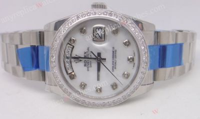 Rolex Day-date II Diamond Bezel White Dial 41mm DDII 